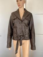 E782 Vila maat XS=34 Echt-leren jasje blazer jas bruin leer, Bruin, Vila, Ophalen of Verzenden, Zo goed als nieuw