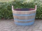 Plantenbak met handgrepen 112ltr eikenhouten bloembakken, Tuin en Terras, Bloembakken en Plantenbakken, Ophalen, Nieuw, Rond, Hout