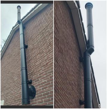 Rvs Dubbelwandig kachelpijp pelletkachel houtkachel  pijp