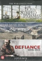 DVD BOX The Boy in Striped Pyjamas, The Way Back & Defiance, Gebruikt, Vanaf 16 jaar, Boxset, Ophalen of Verzenden