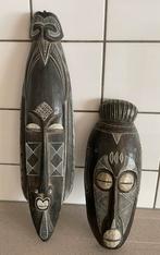 2 prachtige houten maskers hout, Ophalen of Verzenden, Zo goed als nieuw