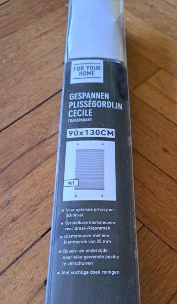 Plissé gordijn 90x130cm wit beschikbaar voor biedingen