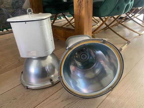 Originele industriele tuinders lampen, Huis en Inrichting, Lampen | Hanglampen, Gebruikt, Minder dan 50 cm, Glas, Metaal, Ophalen