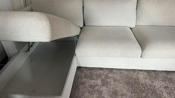 IKEA VIMLE 3-zits slaapbank met chaise longue - Gunnarred be, Huis en Inrichting, Banken | Sofa's en Chaises Longues, Zo goed als nieuw