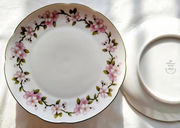 Seltmann Weiden Gloria kersen bloesem roomstelletje borden, Huis en Inrichting, Keuken | Servies, Gebruikt, Bord(en), Overige stijlen