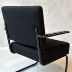 Retro fauteuil nieuw lounge chair armstoel zwart stof stoel, Nieuw, Minder dan 75 cm, Vintage, Ophalen of Verzenden