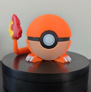3d geprinte charmander pokeball beschikbaar voor biedingen