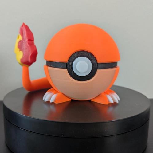 3d geprinte charmander pokeball, Verzamelen, Poppetjes en Figuurtjes, Nieuw, Ophalen of Verzenden