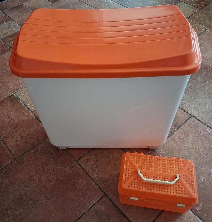 Retro Wasmand + knijperbakje., Verzamelen, Retro, Huis en Inrichting, Ophalen