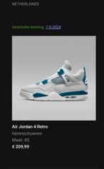 Jordan 4 Military Blue, Kleding | Heren, Schoenen, Nieuw, Blauw, Ophalen of Verzenden