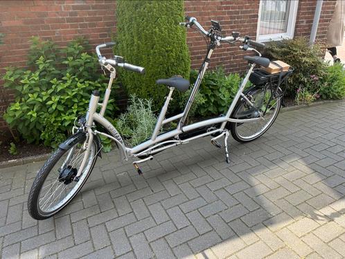 Van Raam Twinny tandem  Achter besturing Nieuwstaat 12 mnd g, Fietsen en Brommers, Fietsen | Tandems, Zo goed als nieuw, Minder dan 10 versnellingen