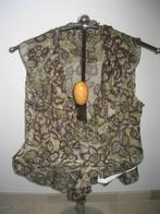 Vintage voile overslag blouse met vestje maat 36/38, Ophalen of Verzenden, Zo goed als nieuw, Maat 36 (S), Bruin