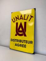 UNALIT oud emaille reclamebord 1950, Ophalen of Verzenden