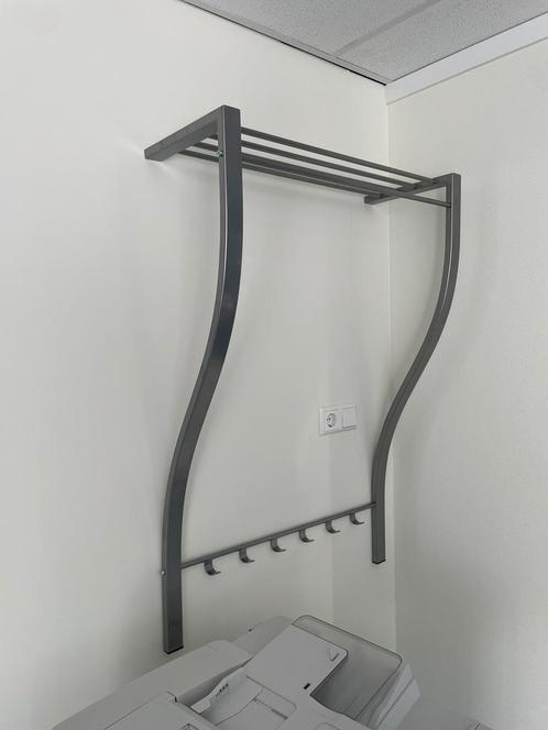 Metalen Hangkapstok 2x, Huis en Inrichting, Woonaccessoires | Kapstokken, Zo goed als nieuw, Wandkapstok, Minder dan 100 cm, Metaal