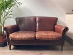 Vintage schapenleren tweezits bank, Huis en Inrichting, Banken | Bankstellen, 150 tot 200 cm, Tweepersoons, 75 tot 100 cm, Ophalen of Verzenden