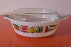 Grote retro vintage JAJ England ovenschaal / dekschaal, Ophalen of Verzenden, Overige stijlen, Glas, Schaal of Schalen