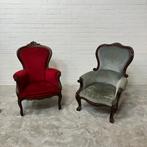 Twee antieke stoelen mahony voltaire, Verzenden