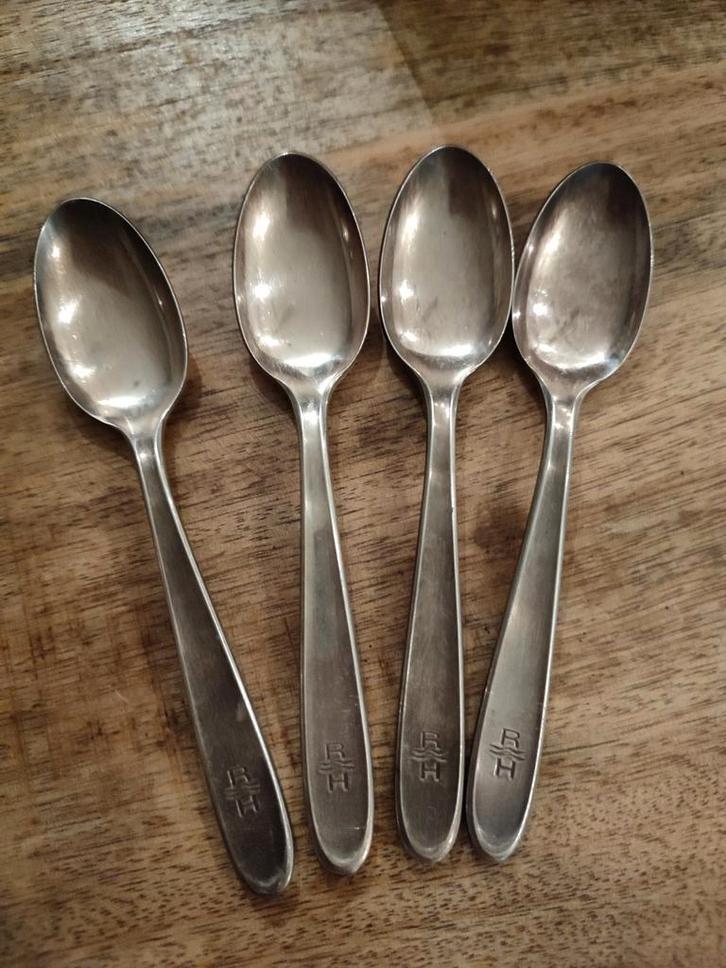 Sola sambonet lepeltjes met initialen RH, Antiek en Kunst, Antiek | Bestek, Ophalen of Verzenden