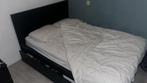 MALM Ikea bed, Huis en Inrichting, Ophalen, Zwart, Tweepersoons, Zo goed als nieuw
