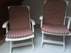 Twee (exclusieve) Grosfillex Boutique tuin/balkon stoelen, Ophalen, Gebruikt, Kunststof, Verstelbaar