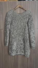 Beige fluffy jurk - Maat M, Maat 38/40 (M), Verzenden, Zo goed als nieuw, Grijs