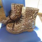 stoere boots laarsjes met panter  print maat 38  met veter, Verzenden, Zo goed als nieuw