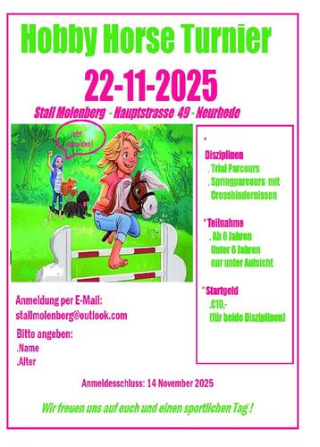 Hobby Horse wedstrijd 22 november 2025 beschikbaar voor biedingen