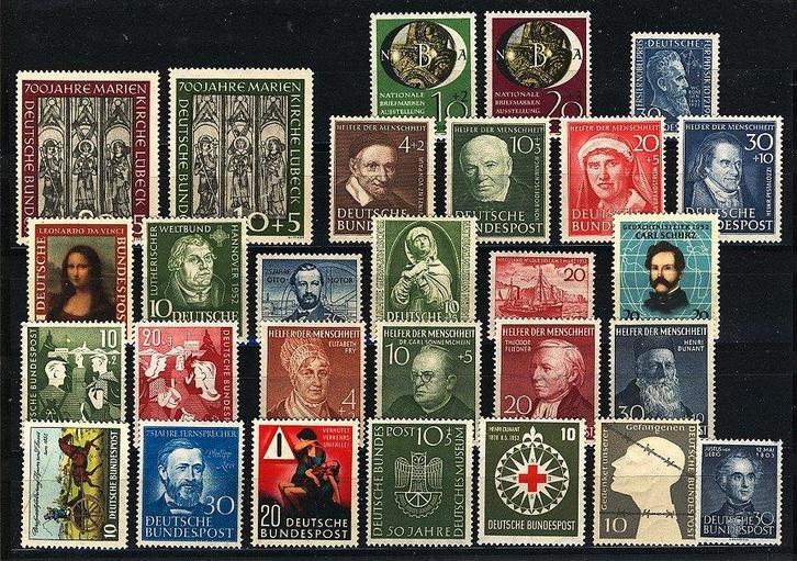 Duitsland 1951, 1952, 1953 postfris. Nu of nooit., Postzegels en Munten, Postzegels | Europa | Duitsland, Postfris, BRD, Verzenden