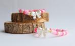 Handgemaakt armbandje, Sieraden, Tassen en Uiterlijk, Armbanden, Nieuw, Ophalen of Verzenden, Elastiek, Roze