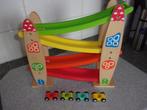 Houten AUTOBAAN met 4 AUTOOTJES, Ophalen, Zo goed als nieuw, Overige typen