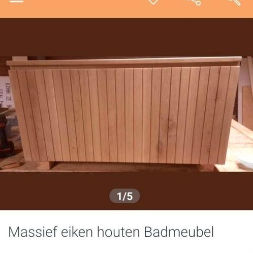 Massief eiken badmeubel, Huis en Inrichting, Badkamer | Badkamermeubels, Zo goed als nieuw, Ophalen of Verzenden