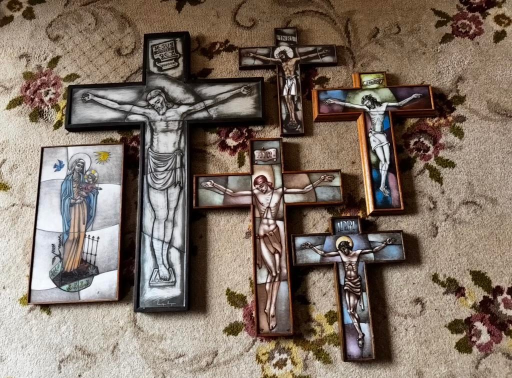 Opaline kruizen/iconen Gebroeders Paridon - Jan Perey, Ophalen of Verzenden, Zo goed als nieuw