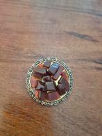 Mooie sjaalclip met agaat van Western Germany, Sieraden, Tassen en Uiterlijk, Broches, Overige materialen, Minder dan 4 cm, Ophalen of Verzenden