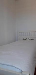 Hemnes bed wit elektrisch 90x220 extra lang, Huis en Inrichting, Slaapkamer | Bedden, 90 cm, Gebruikt, Eenpersoons, Hout