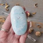 Caribbean Blue Calciet - Aragoniet Handsteen, Ophalen of Verzenden, Mineraal