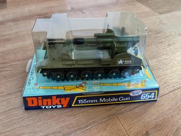 Dinky Toys 155 mm. Mobile Gun nr. 654  OVP beschikbaar voor biedingen