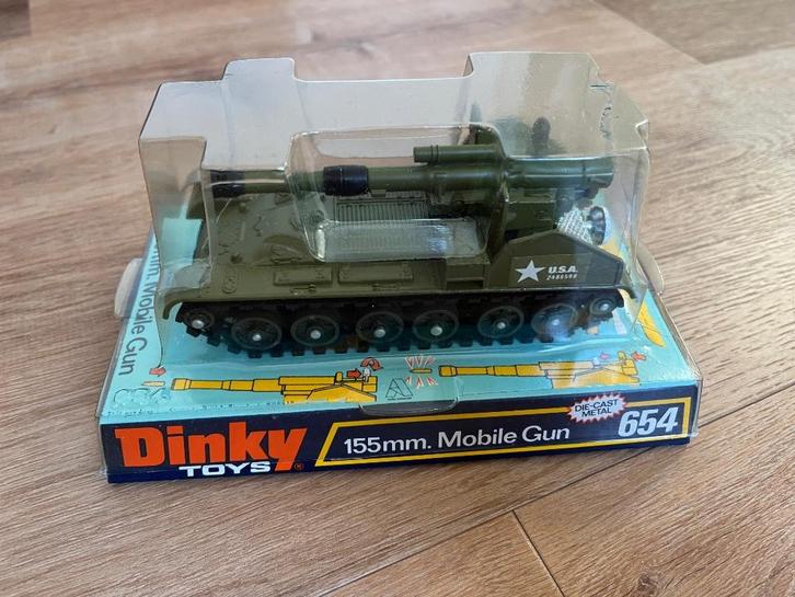 Dinky Toys 155 mm. Mobile Gun nr. 654  OVP, Hobby en Vrije tijd, Modelauto's | 1:43, Nieuw, Overige typen, Dinky Toys, Ophalen of Verzenden