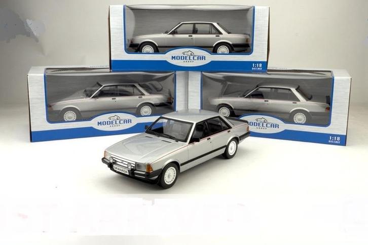 Ford Granada 2.8 injection 1982 Stratos Silber - Polar Weiss, Hobby en Vrije tijd, Modelauto's | 1:18, Nieuw, Auto, Overige merken