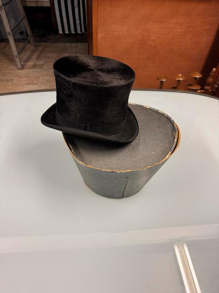 Vintage Hoge Hoed - M.J. Alferink, Antiek en Kunst, Antiek | Kleding en Accessoires, Heren, Ophalen
