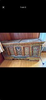 Antieke beschilderde kist - 1762, Antiek en Kunst, Ophalen