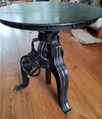 Unieke metalen bijzettafel Industriële look verstelbaar, Huis en Inrichting, Tafels | Bijzettafels, Ophalen, Rond, Minder dan 55 cm