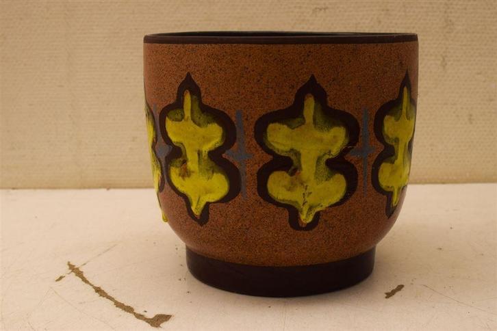 Porseleinen bloempot 44382, Tuin en Terras, Bloempotten, Gebruikt, Aardewerk, Minder dan 25 cm, Rond, Ophalen of Verzenden