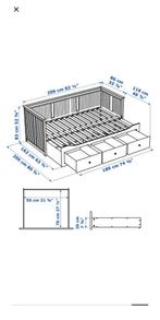 Hemnes bedbank, Ophalen, 90 cm, Eenpersoons, Bed bank