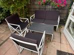 Tuinset, 4 zitplaats met tafel, Tuin en Terras, Tuinsets en Loungesets, Ophalen, 4 zitplaatsen, Gebruikt, Bank