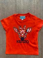 KENZO shirt oranjerood met giraffe maat 74, KENZO, Shirtje of Longsleeve, Jongetje, Zo goed als nieuw