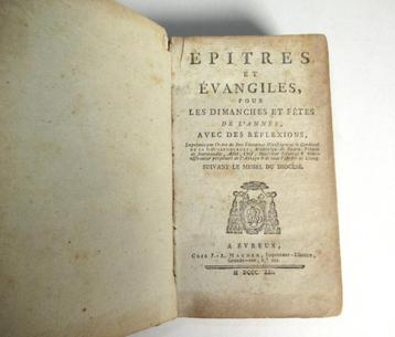 Antiek boek Epitres Et Evangiles Pour Les Dimanches ... 1812 beschikbaar voor biedingen