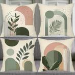 Set van 4 kussenhoezen bohemian groen roze 45x45cm, Ophalen of Verzenden, Nieuw, Roze, Vierkant