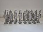 Tinnen figuren: schaakstukken Napoleon Waterloo 65mm, Verzamelen, Ophalen of Verzenden, Gebruikt