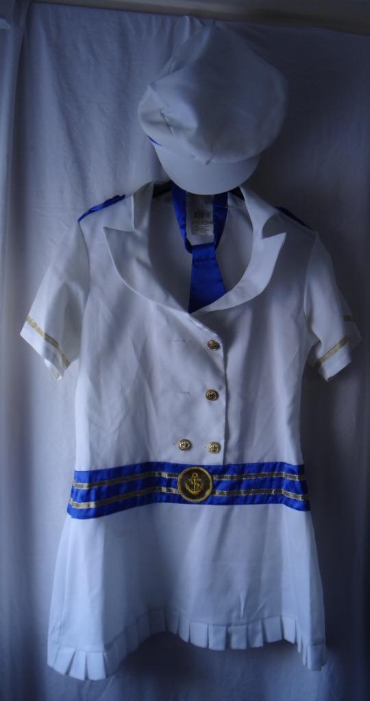 Leuke donkerblauw/wit/rood MARINE/MATROOS/NAVY jurk + hoedje, Kleding | Dames, Carnavalskleding en Feestkleding, Gedragen, Kleding