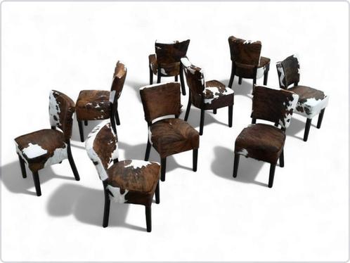 Bistro stoelen in echt tricolor koeienhuid , snel leverbaar, Huis en Inrichting, Stoelen, Nieuw, Vijf, Zes of meer stoelen, Overige kleuren
